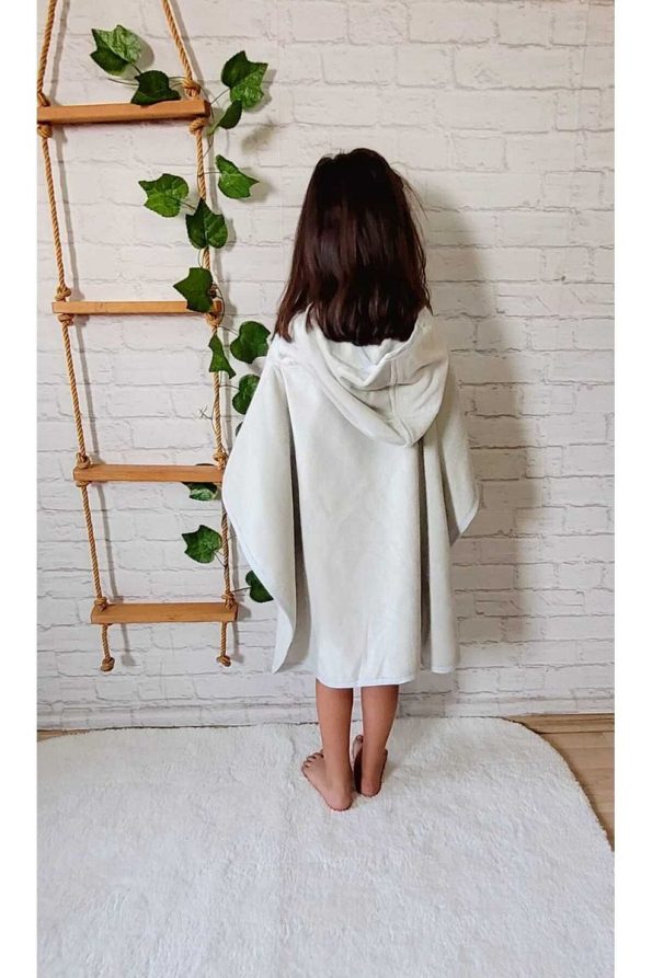 Soft Cotton Hooded Towel Poncho for Kids