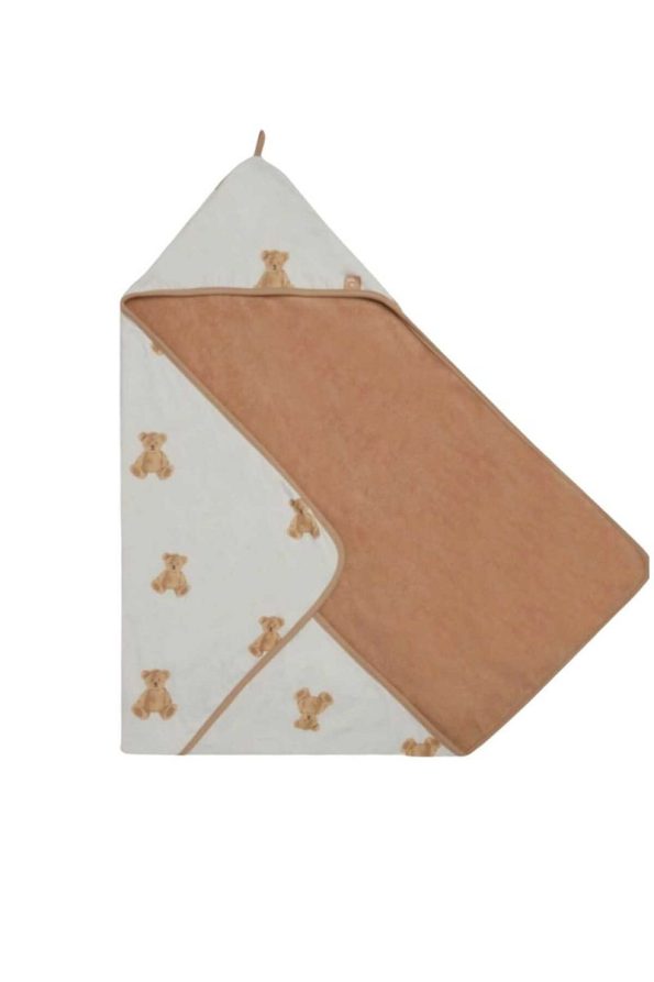 Cotton Baby Bath Towel Wrap Bear Teddy Cream Brown
