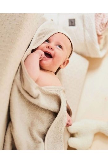 Cotton Baby Bath Towel Wrap for Newborns 100x100cm Beige