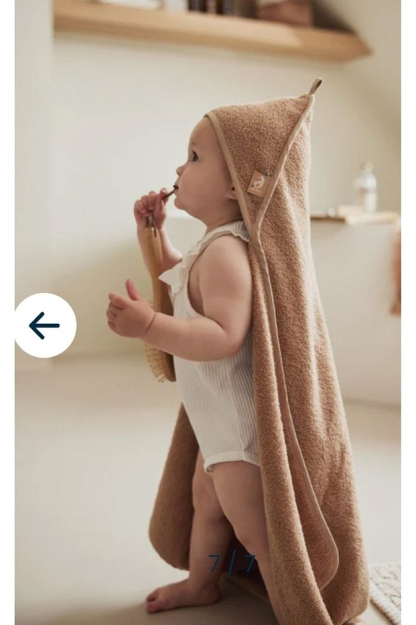 Cotton Wrap Towel for Newborns in Brown