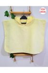 Cotton Lady Hooded Beach Pool Towel Poncho for Kids - Yellow