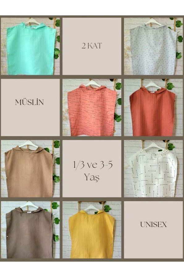 Muslin Hooded Poncho for Kids