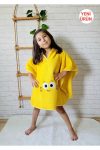 Soft Cotton Hooded Poncho for Kids