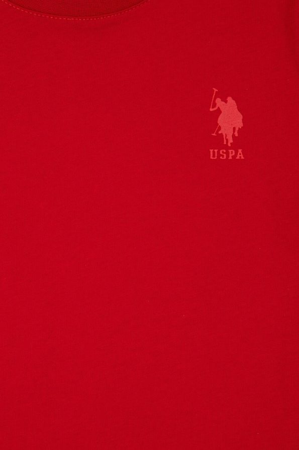 U.S. Polo Assn. Boys Red Basic Crew Neck T-Shirt