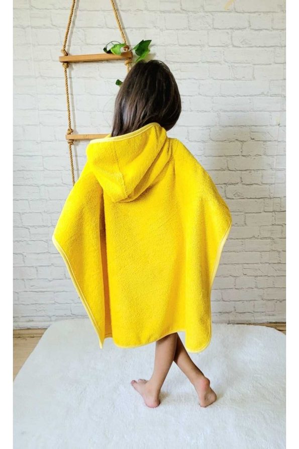 Soft Cotton Hooded Poncho for Kids
