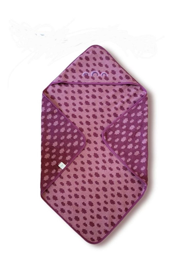 Soft Cotton Baby Bath Towel 80x80cm Polka Dot/Rose Pink