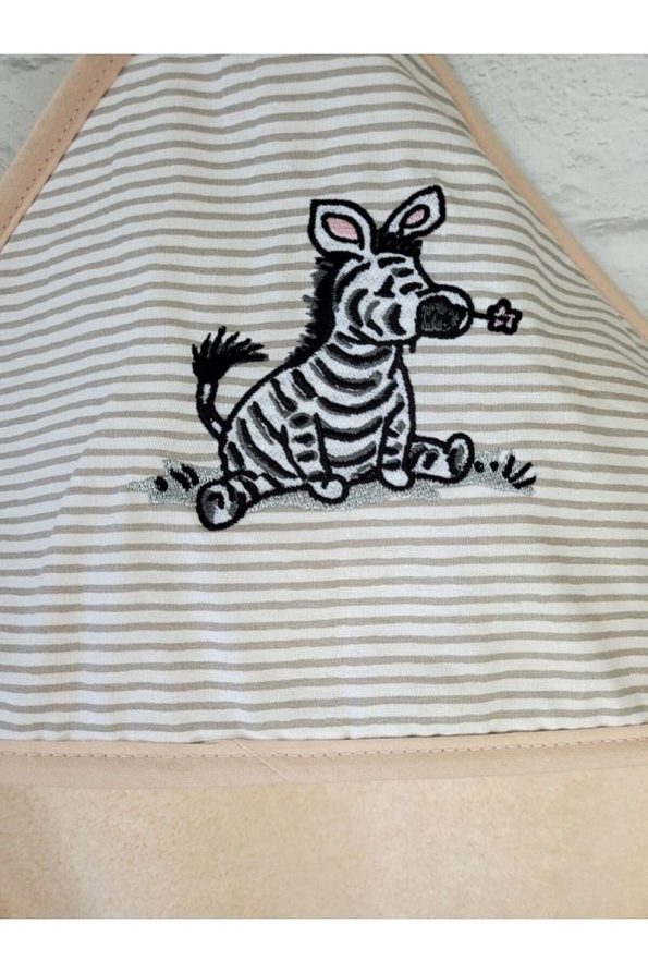 Soft Cotton Baby Bath Towel Wrap 75x75cm Zebra/Pink