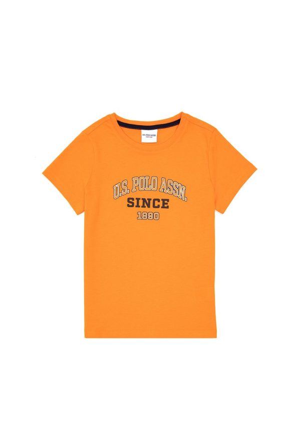 U.S. Polo Assn. Boys' Orange Crew Neck T-Shirt