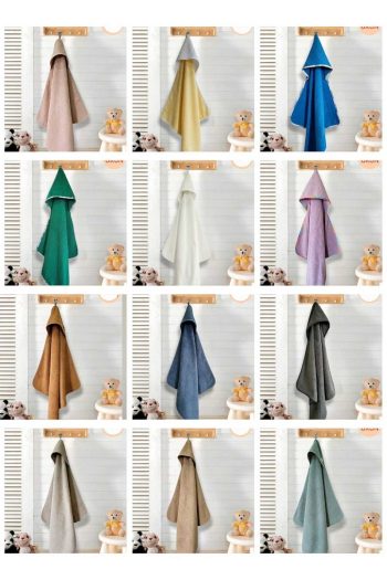 Cotton Baby Bath Towel Wrap in Green
