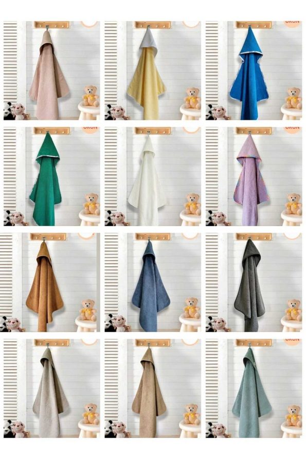 Cotton Baby Bath Towel Wrap in Green