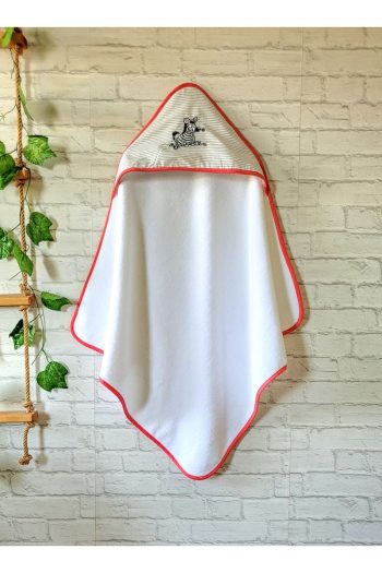 Soft Cotton Baby Bath Towel Wrap 75x75cm - Zebra