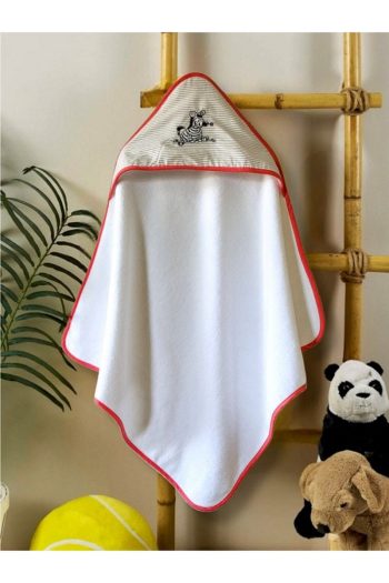 Soft Cotton Baby Bath Towel Wrap 75x75cm - Zebra