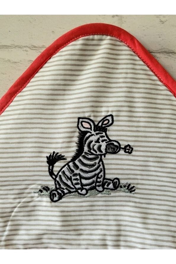 Soft Cotton Baby Bath Towel Wrap 75x75cm - Zebra