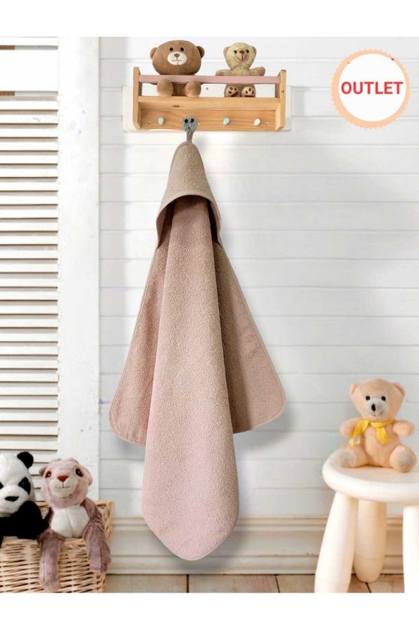 Cotton Baby Bath Towel Wrap in Pink for Newborns