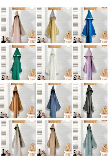 Cotton Baby Bath Towel Wrap in Beige