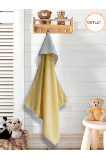 Cotton Newborn Bath Towel Wrap for Boys and Girls - Yellow
