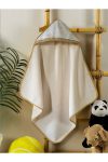 Alpar Textiles Soft Cotton Baby Bath Towel Wrap 75*75 Cm Cream/Bear
