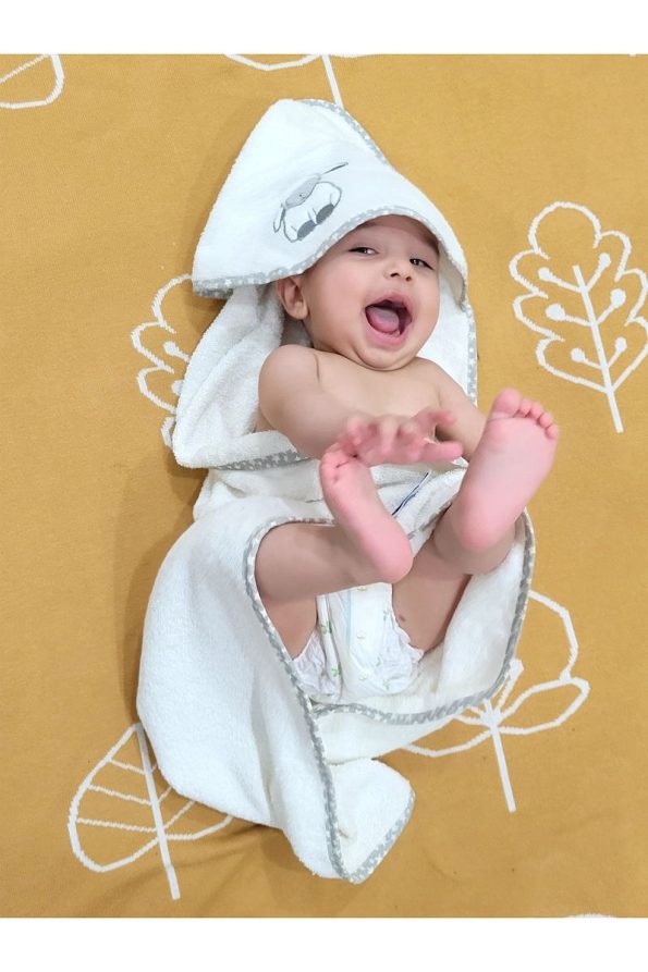 Cotton Baby Bath Towel Wrap for Boys and Girls 100x100cm (0-5 Years)