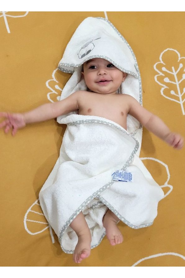 Cotton Baby Bath Towel Wrap for Boys and Girls 100x100cm (0-5 Years)