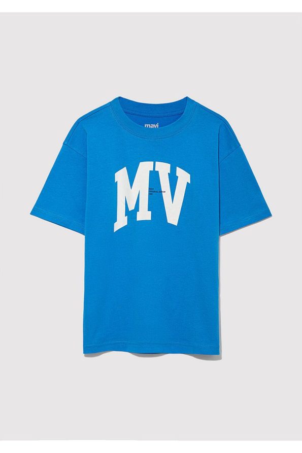 Mavi MV Logo Printed T-Shirt Loose Fit