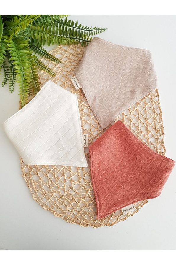 ilkimbebe 3-Piece 100% Organic Cotton Baby Bib Set