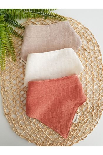 ilkimbebe 3-Piece 100% Organic Cotton Baby Bib Set