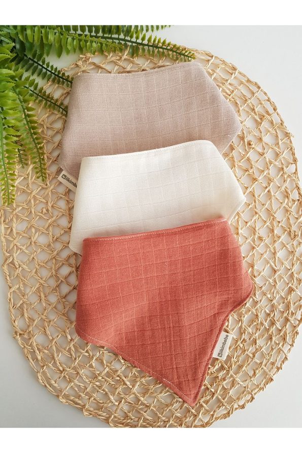 ilkimbebe 3-Piece 100% Organic Cotton Baby Bib Set