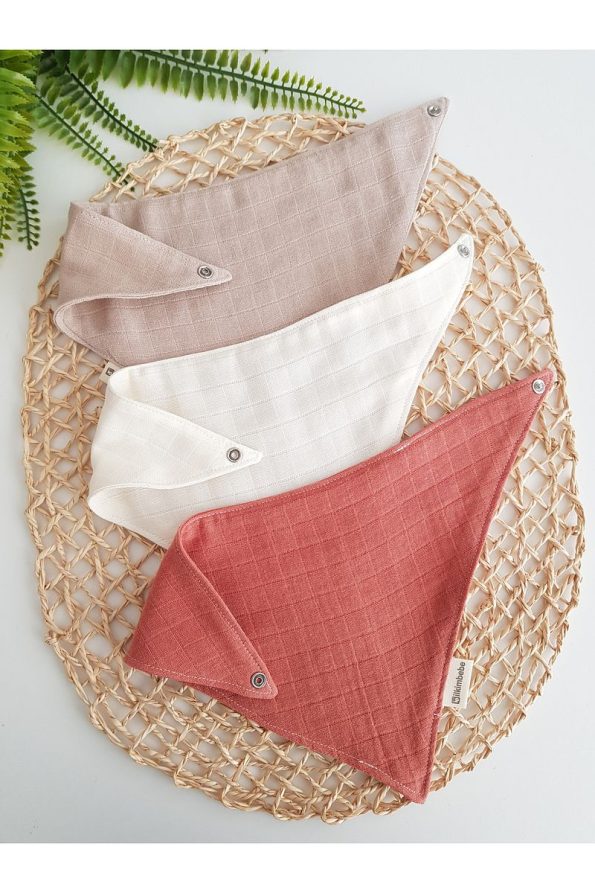 ilkimbebe 3-Piece 100% Organic Cotton Baby Bib Set