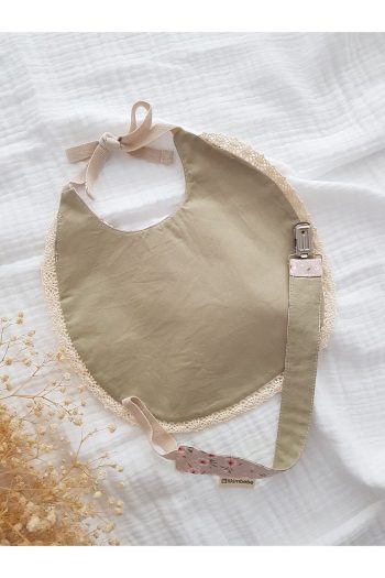 ilkimbebe Baby Bib and Pacifier Chain Set