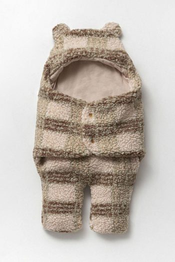 Cassiope Hooded Checkered Sleeping Bag for Baby Boys