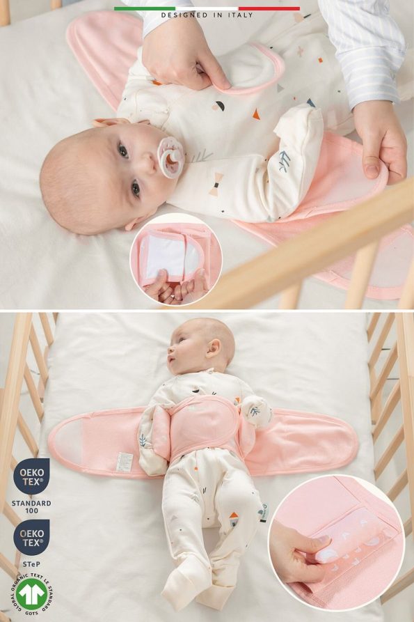 EleleLife Baby Swaddle Strap Newborn Powder Duck