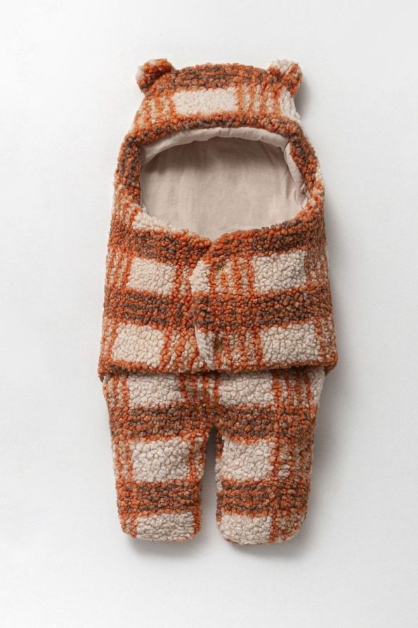 Cassiope Ear Hooded Plaid Sleep Sack for Boys