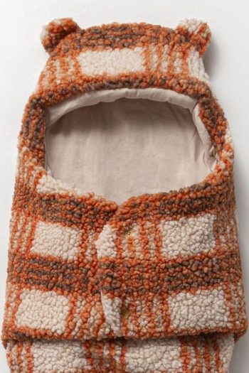 Cassiope Ear Hooded Plaid Sleep Sack for Boys