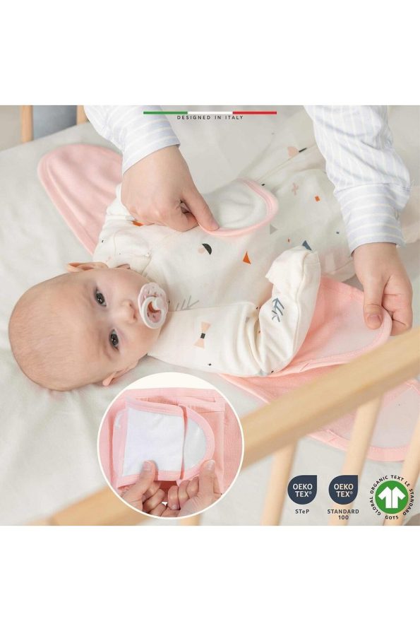 EleleLife Baby Swaddle Strap Newborn Powder Pink