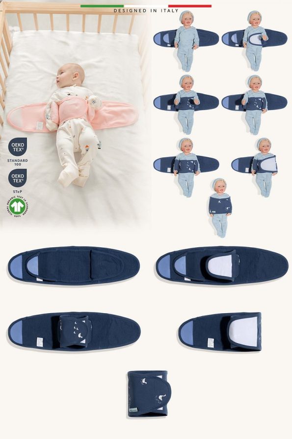 Elele EleleLife Baby Swaddle Belt Newborn Indigo Duck