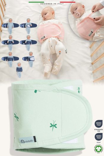 EleleLife Newborn Swaddle Belt in Green Sanno