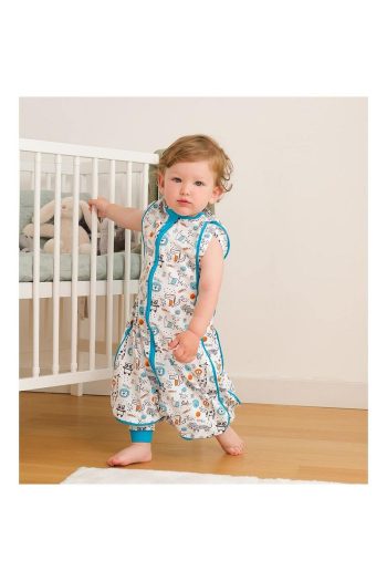 Owli Sleep Guru 0.3 Tog Safari Baby Swaddle / Sleeping Bag, 0-36 Months
