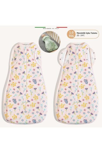 EleleLife Baby Swaddle Sleep Sack 1 Tog Powder Floral