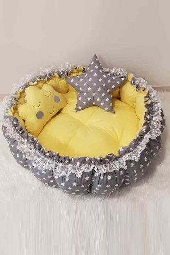 Jaju Baby Nest Gray and Yellow Convertible Play Mat