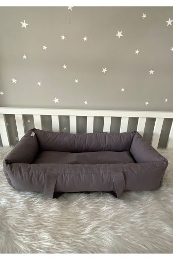 Jaju Baby Nest Rectangular Gray Special Design Bedside Baby Crib
