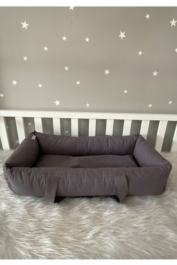 Jaju Baby Nest Rectangular Gray Special Design Bedside Baby Crib