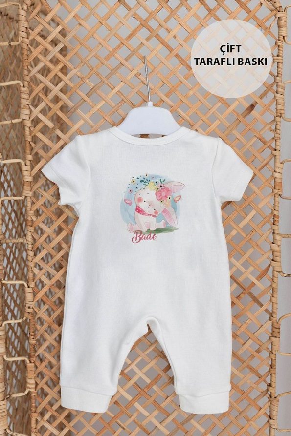 Lilabio 100% Organic Personalized Summer Hospital Outfit Set with Bunny