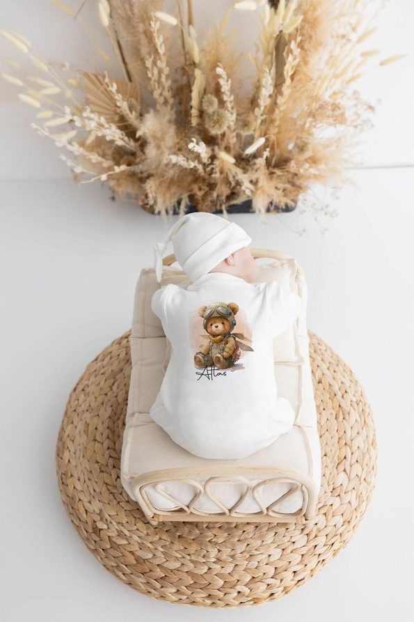 Lilabio 100% Organic Personalized Bear Hospital Outfits Set