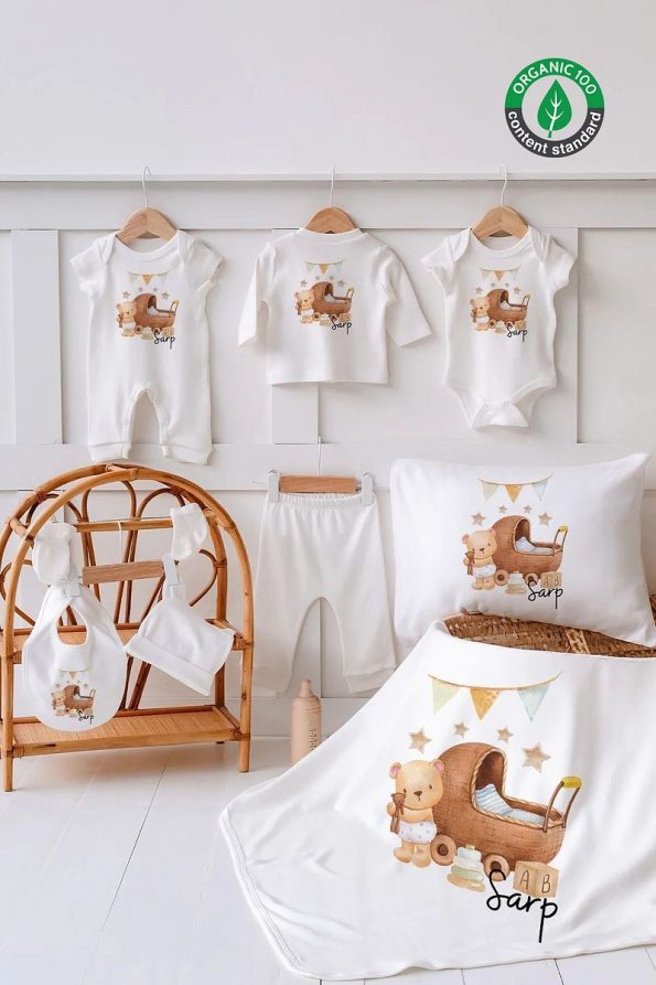 Lilabio 100% Organic Personalized Summer Hospital Set with Teddy Bear