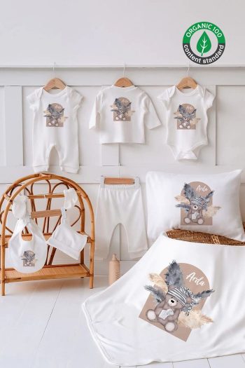 Lilabio 100% Organic Personalized Summer Hospital Baby Gift Set