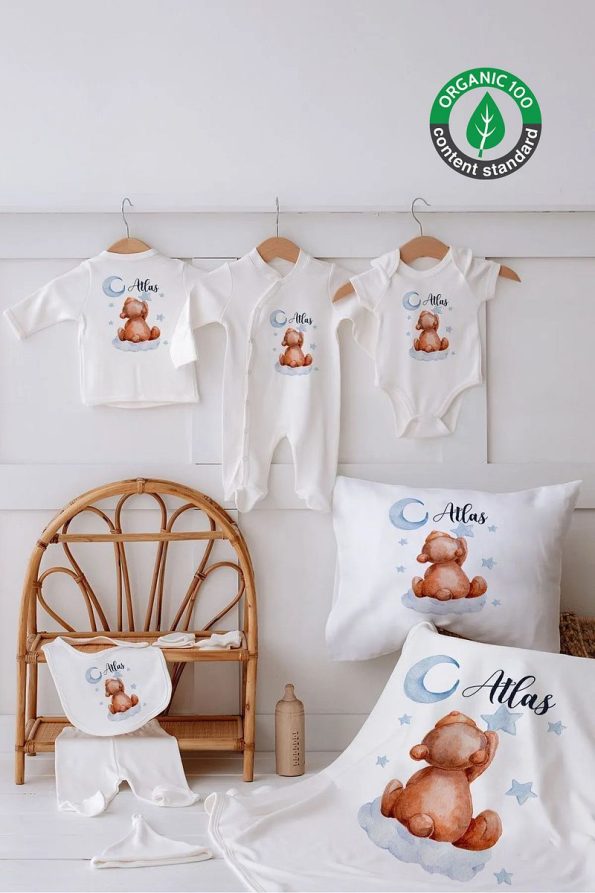 Lilabio 100% Organic Personalized Baby Hospital Set