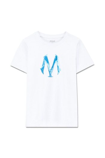 White T-Shirt with Mavi Mühür Logo Regular Fit