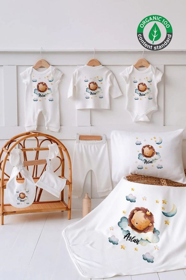 Lilabio 100% Organic Personalized Summer Hospital Set Lion