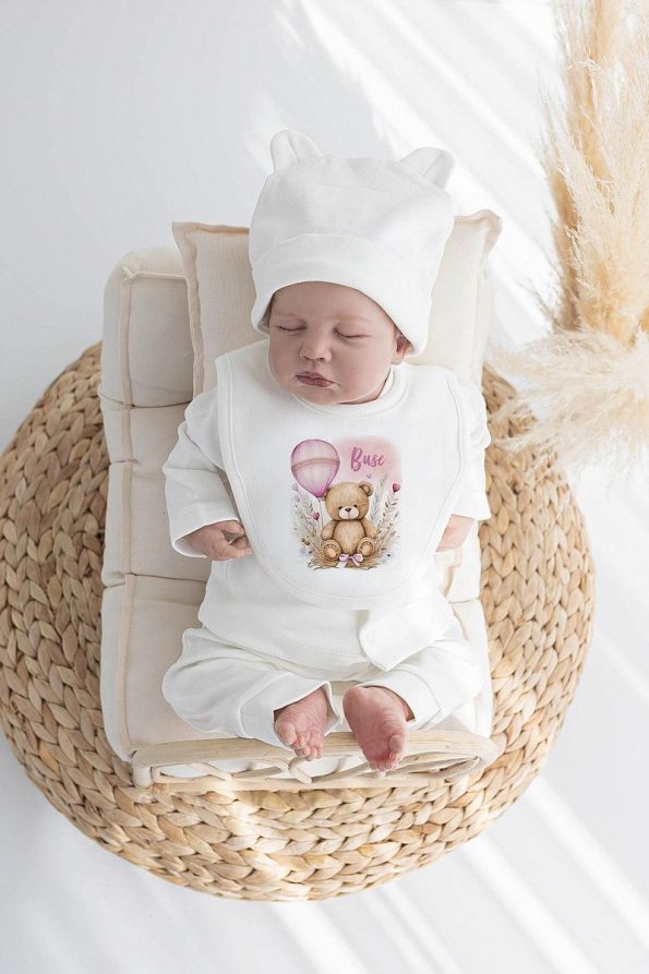 Lilabio 100% Organic Personalized Summer Hospital Exit Set with Bear