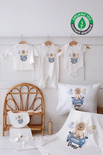 Lilabio 100% Organic Personalized Bear Hospital Set